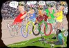 Cartoon: an olympian foul up (small) by kar2nist tagged olympics,cycling,accident,london