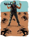 Cartoon: Commando 2 (small) by kar2nist tagged terrorism,world,war,fighting,arnold,shawartsenegger