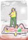 Cartoon: Girlf not Golf (small) by kar2nist tagged golf,girls,balls,playing,sunbathing
