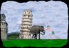 Cartoon: mighty effort (small) by kar2nist tagged leaning,tower,of,pisa,elephant