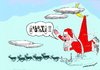 Cartoon: Moon Stuck Santa (small) by kar2nist tagged santa,claus,driving,accidents,reindeer,christmas,moonsrtuck