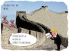 Cartoon: The Great Wll Nut of USA (small) by kar2nist tagged trump usa mexican wall chinese
