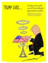 Cartoon: Trump Card (small) by kar2nist tagged trump,climate,paris,accord