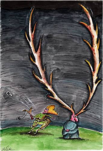 Cartoon: wife hunter (medium) by axinte tagged love,escapade