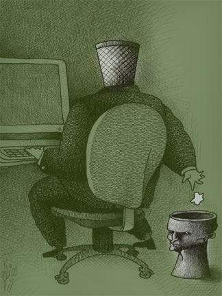 Cartoon: Garbage (medium) by Gelico tagged garbage,computer,humour,gelico
