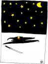 Cartoon: Ninja (small) by Gelico tagged ninja stars absurd etc humour gelico