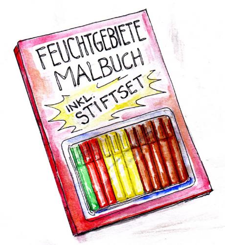 Cartoon: Feuchtgebiete (medium) by Bülow tagged feucht,color,farbe,malen,ausmalen,literatur,buch,roman,book,novel,charlotte,roche