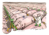 Cartoon: Crescita felice (small) by Niessen tagged pigs,schweine,fressen,glück,love,happy