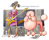 Cartoon: Dirty love (small) by Niessen tagged musician,rock,guitar,poodle,pink,beggar,singer