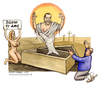 Cartoon: Miracolo Italiano (small) by Niessen tagged berlusconi,italy,mumie,auferstehung