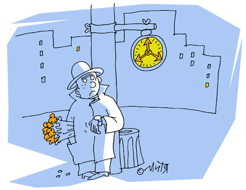 Cartoon: clock (medium) by mitya_kononov tagged mityacartoon