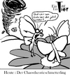 Cartoon: Der Chaostheorieschmetterling (small) by Mistviech tagged tiere,natur,schmetterling,chaos,chaostheorie,wirbelsturm