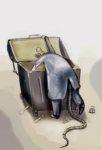 Cartoon: man rat (medium) by drljevicdarko tagged man,rat