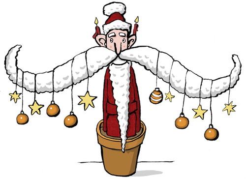Cartoon: im Topf (medium) by BiSch tagged weihnachtsbaum,baumschmuck,weihnachtsmann,weihnachten,christmas,decoration,weihnachtsbaum,baumschmuck,weihnachtsmann,weihnachten