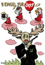 Cartoon: Drei Engel für 007 (small) by BiSch tagged engel angel elch 007 moose weinachten christmas rentier reindeer