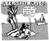 Cartoon: Robinhood Crusoe (small) by BiSch tagged robin hood crusoe freitag insel isle armut reichtum gerechtigkeit piraten