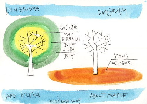 Cartoon: About Maple (medium) by Kestutis tagged maple,diagram,dada,cartoon,nature,kestutis,lithuania,autumn