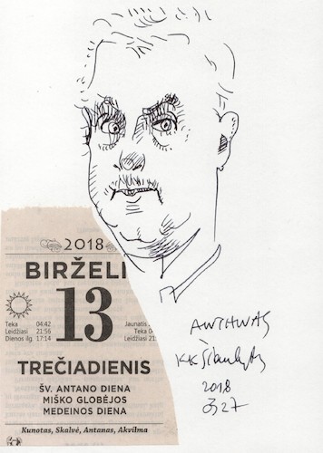 Cartoon: Antanas Andrijonas (medium) by Kestutis tagged journalist,sketch,kestutis,lithuania