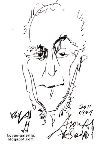 Cartoon: Artist Jonas Varnas (medium) by Kestutis tagged sketch,litauen,lithuania,vilnius,cartoonist,artist