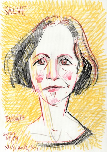 Cartoon: Birute Mar (medium) by Kestutis tagged sketch,kestutis,lithuania,actress