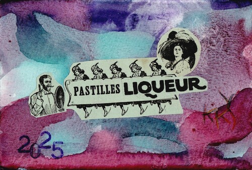 Cartoon: Clouds of the Belle Epoque (medium) by Kestutis tagged cloud,belle,epoque,dada,postcard,art,kunst,kestutis,lithuania,man,woman