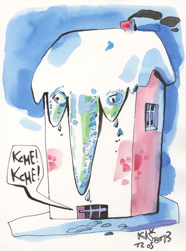 Cartoon: Cold. Runny nose. Cough (medium) by Kestutis tagged schnupfen,cold,runny,nose,cough,winter,disease,medicine,kestutis,lithuania