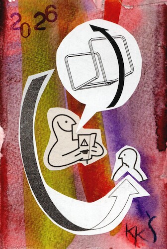 Cartoon: Detective novel (medium) by Kestutis tagged detective,dada,literature,postcard,ikea,art,kunst,collage,kestutis,lithuania,novel,furniture,building,adventure