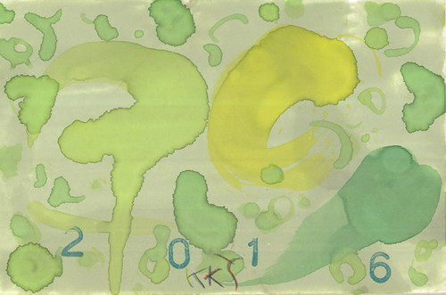 Cartoon: Great interplay (medium) by Kestutis tagged dada,postcard,great,interplay,watercolour,art,kestutis,lithuania