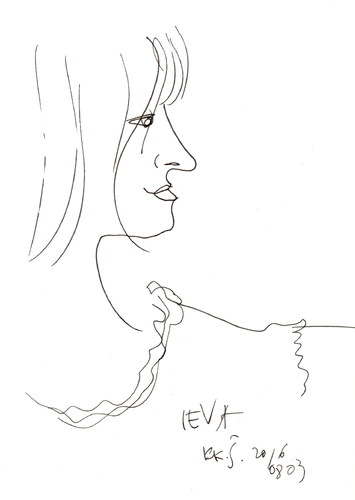 Cartoon: Ieva (medium) by Kestutis tagged sketch,kestutis,lithuania,latvia,art,kunst