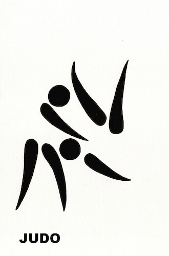 Cartoon: Interpretation of signs. Judo (medium) by Kestutis tagged interpretation,olympic,kestutis,lithuania,compass,games,sports,paris,2024,signs,judo