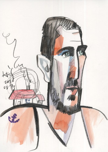 Cartoon: Jonas Valanciunas (medium) by Kestutis tagged basketball,olympics,2016,sports,rio,brazil,games,summer,kestutis,lithuania