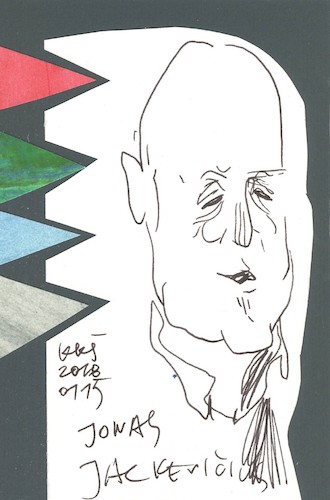 Cartoon: Poet Jonas Jackevicius (medium) by Kestutis tagged postcard,sketch,kestutis,lithuania