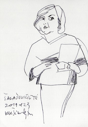 Cartoon: Rimante Salaseviciute (medium) by Kestutis tagged sketch,kestutis,lithuania