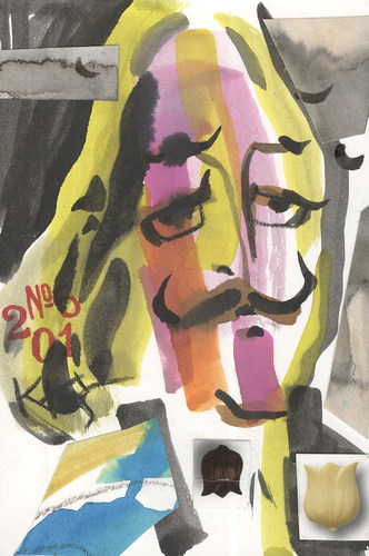 Cartoon: Salvador Dali with tulips (medium) by Kestutis tagged dada,postcard,liner,salvador,dali,tulips,kestutis,lithuania,art,kunst