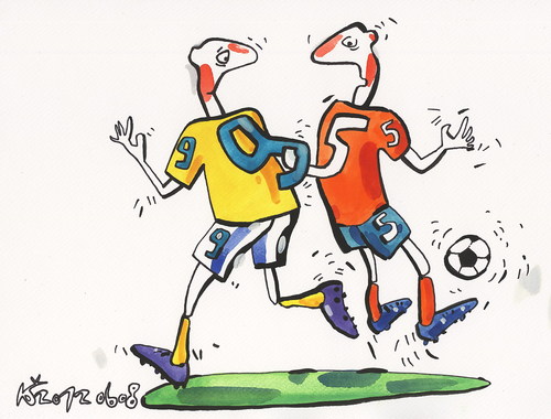 Cartoon: SOCCER and NUMEROLOGY (medium) by Kestutis tagged sports,fussball,euro,2012,football,fußball,soccer,numerology