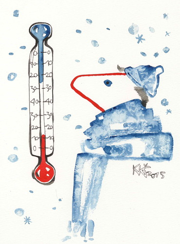 Cartoon: Thermometer (medium) by Kestutis tagged thermometer,winter,kestutis,lithuania