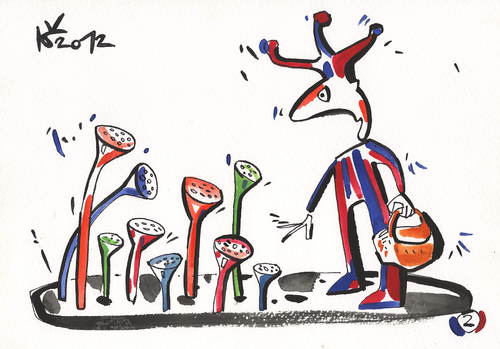 Cartoon: CARTOONIST GARDEN (medium) by Kestutis tagged humor,frühling,spring,garden,cartoonist,kestutis,lithuania