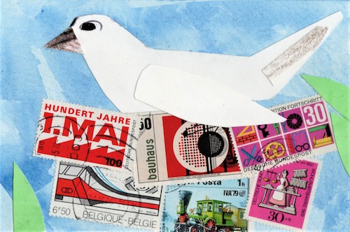 Cartoon: Nest (medium) by Kestutis tagged nest,dada,postcard,kestutis,lithuania,dove,workday,work,day