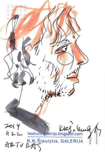 Cartoon: Portraits of artists (medium) by Kestutis tagged lithuania,kestutis,sketch,portrait,kunst,art