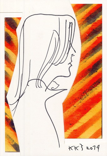 Cartoon: Sketch. Profile 1. (medium) by Kestutis tagged kestutis,mail,sketch,portrait,postcard,profile,lithuania