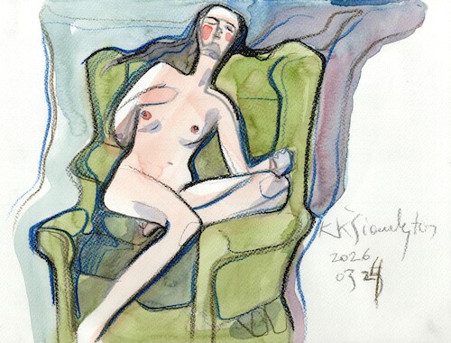 Cartoon: Quick drawings 17 (medium) by Kestutis tagged quick,drawing,nude,art,kunst,sketch,kestutis,lithuania