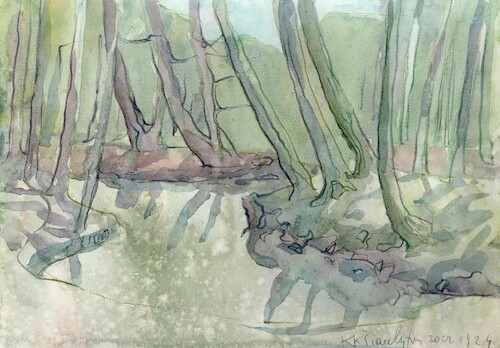 Cartoon: Watercolor plein air 3 (medium) by Kestutis tagged sea,watercolor,pleinair,kestutis,lithuania