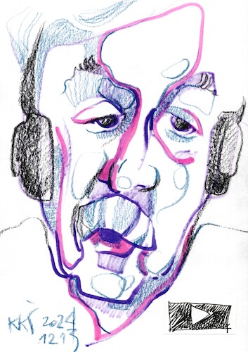 Cartoon: Yuri Pivovarov (medium) by Kestutis tagged sketch,ukraine,russia,youtube,art,kunst,kestutis,lithuania