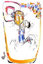 Cartoon: BASKETBALL PLAYERS DREAM (small) by Kestutis tagged basketball sport beer fans
