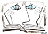 Cartoon: BOOK AND THE READER (small) by Kestutis tagged book,reader,computer,television,set,internet