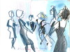 Cartoon: DANCE (small) by Kestutis tagged dance night tanzen nacht girls sketch