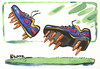 Cartoon: FOOTBALL AND BIONICS (small) by Kestutis tagged football bionics carrot fußball fossball 2012 euro science soccer wissenschaft sport