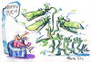 Cartoon: GERARDO ORDERED PEAS (small) by Kestutis tagged gerardo,llobet,kestutis,siaulytis,lithuania,peas,adventure,dragon,food,erbsen