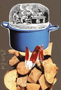 Cartoon: Gourmands (small) by Kestutis tagged gourmands eaters food collage postcard kestutis lithuania