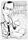 Cartoon: J. Brett as S. Holmes. Exlibris (small) by Kestutis tagged holmes,detective,kestutis,lithuania,actor,exlibris,buchen,book